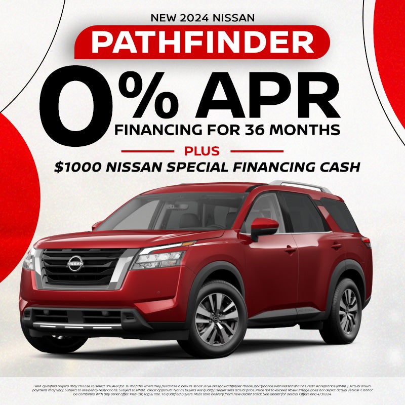2024 Nissan Pathfinder 0% for 36 Months with $1000 Cash